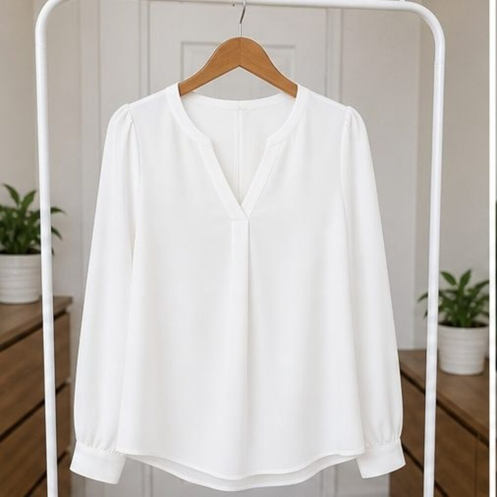 Mauve V Neck Top